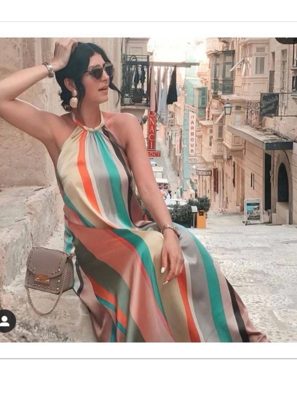 Zara Multicolor Vertical Stripe Maxi Dress - Sleeveless - Picture 2 of 10